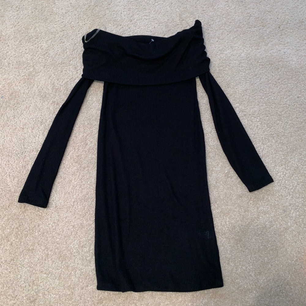 Black off the shoulder dress